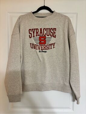 Gray Syracuse Crewneck Champion Sweatshirt - Go Orange NWT